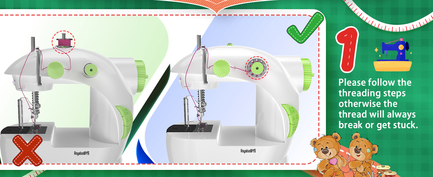2-Speed mode of sewing machine allows you to adjust the speed as needed