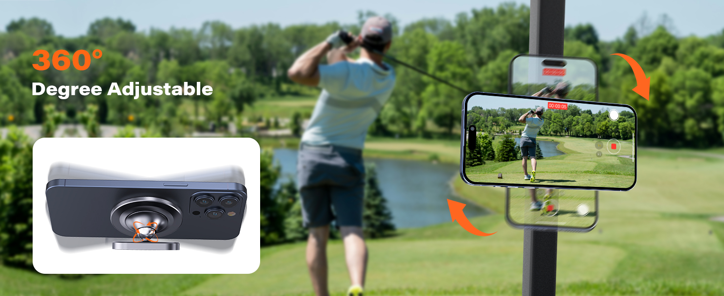 Magnetic Golf Cart Phone Holder