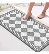 Shower Mat Non Slip Bathtub Mat Without Suction Cups, 15.7×36 Inch, with Drainage Holes, PVC Loof...