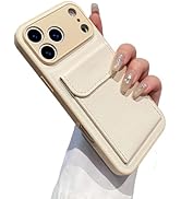 Losin Compatible with iPhone 17 Pro Max Simple Stylish Card Holder Phone Case, Slim Wallet Soft C...