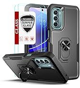 wahhle for Moto G Stylus 5G 2022 Case, with 2 Pack 9H HD Tempered Glass Screen Protector, Militar...