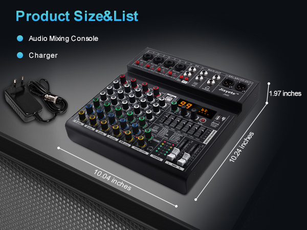 6 channels audio mixer