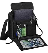 CAAORDKSO Small Canvas Messenger Bag Chest Bag Travel Bag, Mini Crossbody Bag Shoulder Bag for Me...