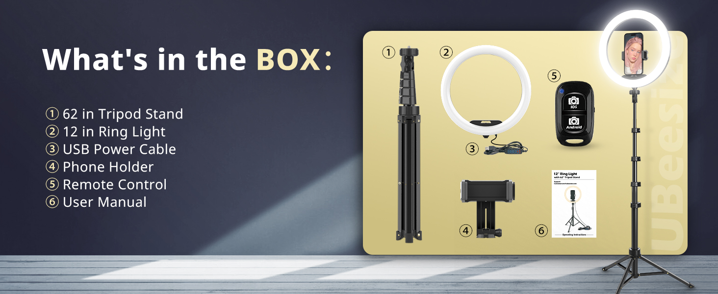 phone stand with light