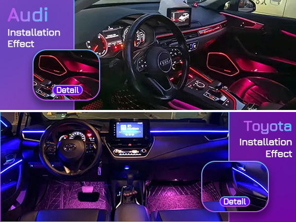 Car Ambient Lighting Kit Acrylic Interior Car LED Strip Light