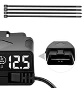 OBD2 to USB C Power Cable for Dash Cam, Plug and Play Dashcam Hardwire Kit with LED Voltmeter, 4-...