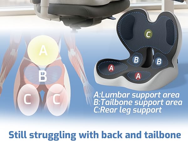 seat cushion with lumbar support office chair cushion ergonomic seat cushion for car