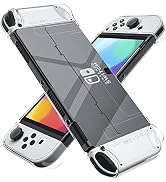 [Improved Version] Dockable Clear Case for Nintendo Switch OLED 2021, FANPL Protective Case Cover...