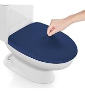 Stretch Spandex Toilet Lid Cover, Thick Toilet Seat Cover for Bathroom, Washable Soft Toilet Cove...
