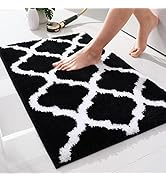 Olanly Luxury Bathroom Rug Mat, Soft and Absorbent Microfiber Bath Rugs, Non-Slip Shaggy Bath Car...