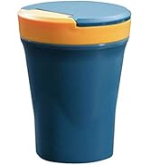 Cabilock Plastic Soup Mug with Lid Spoon Portable Microwaveable Oatmeal Cereal Cup Microwave Safe...