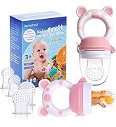 Baby Fruit Food Feeder Pacifier - Fresh Food Feeder, Infant Fruit Teething Teether Toy for 3-24 M...