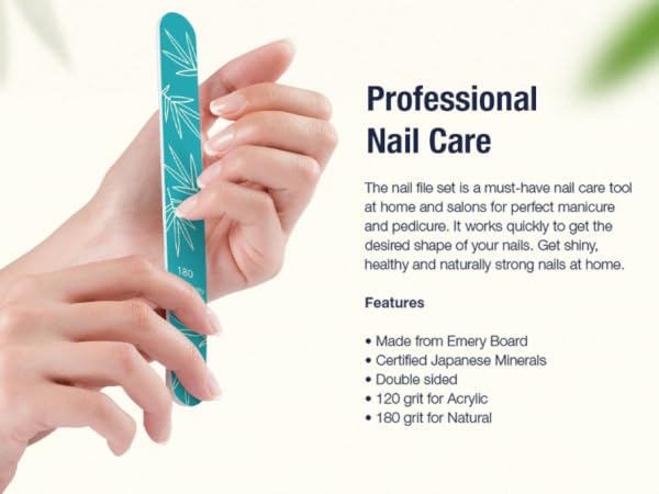 Nail Files Double Sided All Natural and Acrylic Manicure