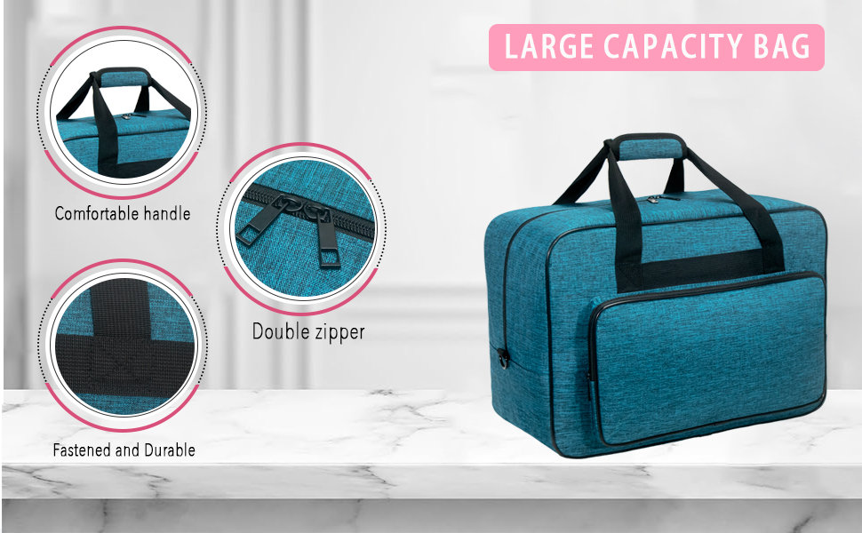 Durable Sewing Machine Tote with Adjustable Strap
