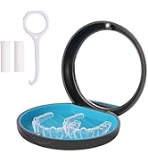 ACSKD Aligner Case with Mirror, Slim Retainer Case Travel-Friendly Dental Storage Box Compatible ...