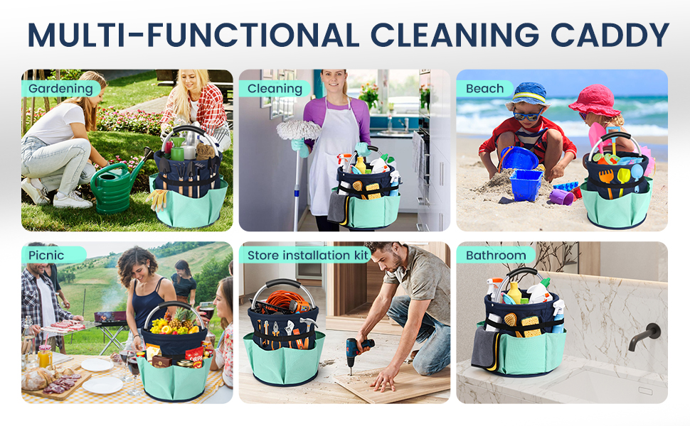 Cleaning caddy with handle