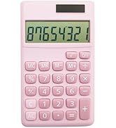 Basic Standard Calculators Small Digital Desktop Calculator with 8-Digit LCD Display, Battery Sol...