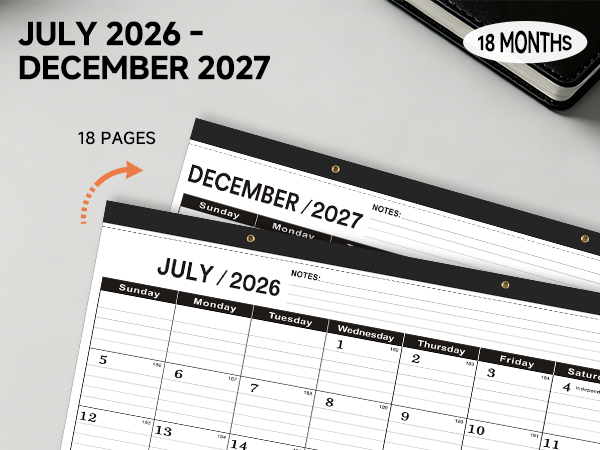 Desk Calendar 2026-2027 