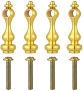 Hemobllo 4pcs Metal Spindles Furniture Connectors Post Caps : Gourd Head, Furniture Hardware Glas...
