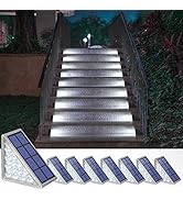 NIORSUN Solar Step Lights for Outside,8 Pack Cool White Solar Stair Lights Outdoor Waterproof IP6...