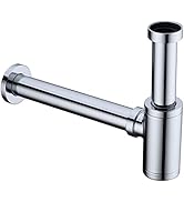 Bathroom Contemporary Bottle P Trap Round 1 1/4 Inch Decorative P-Trap, Lavatory Adjustable Bathr...