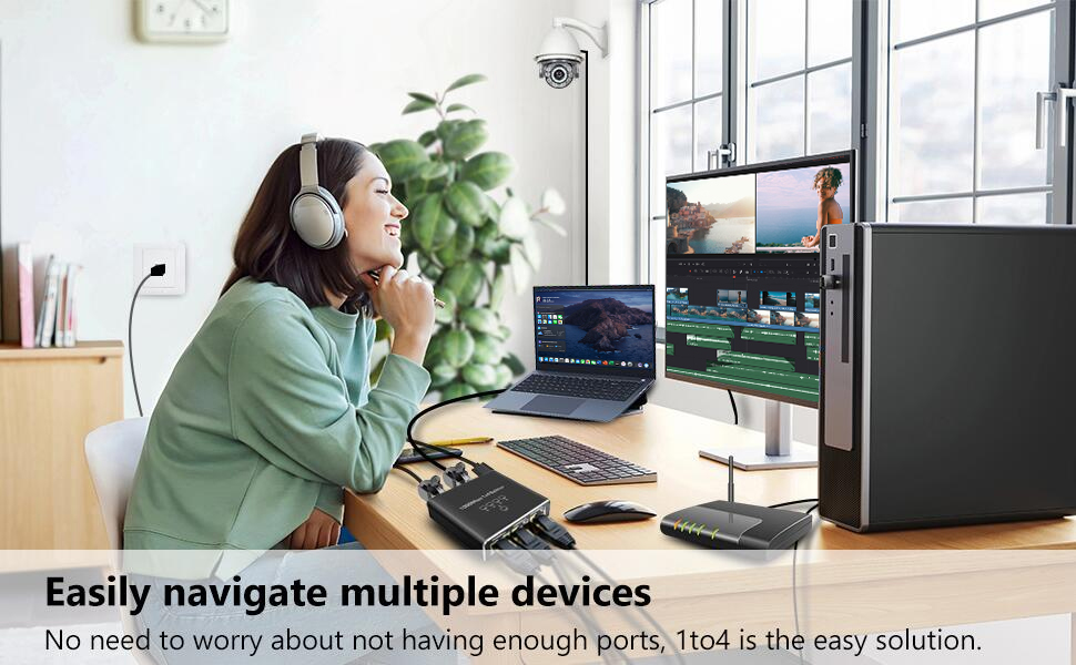 Ethernet splitter 1 to 4