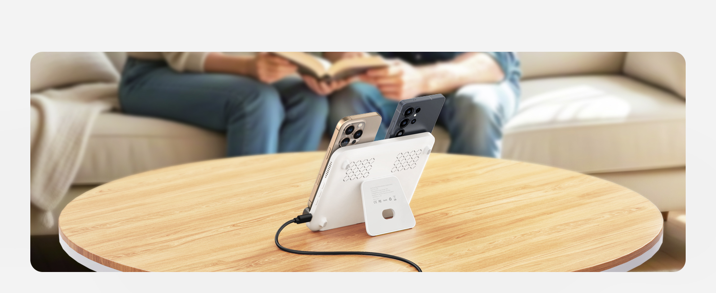 dual iphone wireless charging station