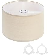 PATIKIL Drum Lamp Shades for Table Lamps 12"x12"x8" Linen Lampshade Easy Assembly Lamp Shade with...