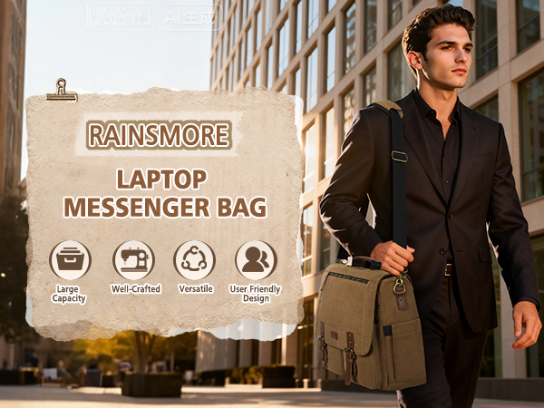 messenger bag for men canvas 15.6 17 17.3 inch laptop bag briefcases