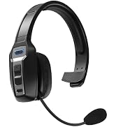 Bluetooth Headset for Truck Drivers, Single Ear Wireless Headphones with Mic Noise Cancelling, Mu...