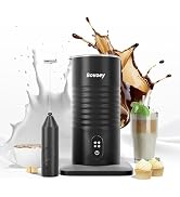 Electric Milk Frother Handheld Bundle,4 in 1 Automatic Milk Frother and Steamer Set,Cold Foam Mak...