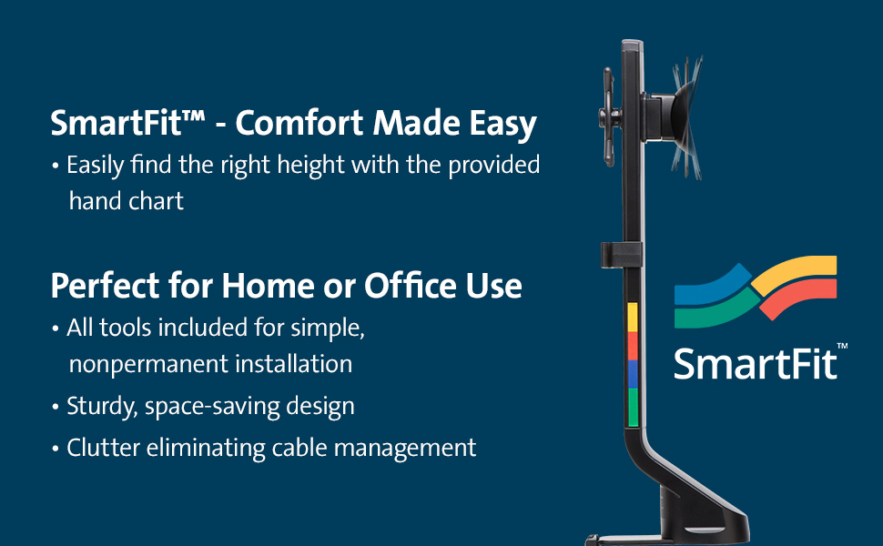 SmartFit Space-Saving Single Monitor Arm