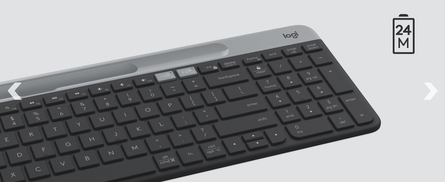 angle zoom on k585 slim wireless tenkeyless graphite keyboard