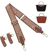 Doxo Purse Strap Replacement Compatible with Longchamp S/M Bag, 2 Upgraded Buckles Canvas Wide Ba...