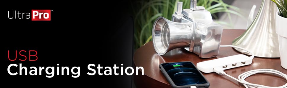 White USB charging station 