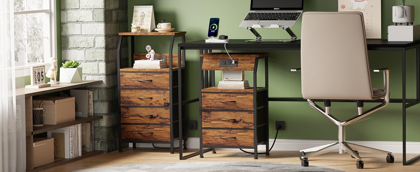 Night Stand with Charging Station