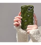 FABSPARK Case for iPhone 13 Pro,Cute 3D Solid Color Meteorite Bubble Water Ripple Curly Wavy Fram...