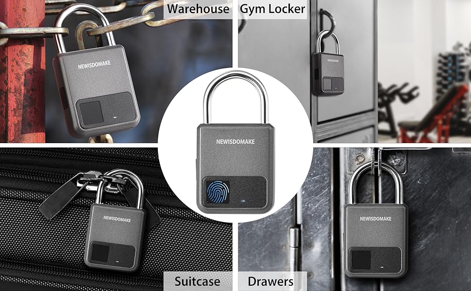 gate fingerprint padlock