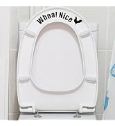 Funny Toilet Stickers, Whoa Nice Toilet Sticker Decal, Waterproof Vinyl Wall Art Sign, Remov...