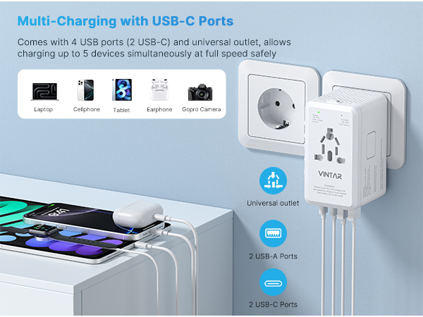 power converter adapter combo