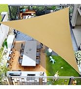 16' x 16' x 16' Triangle Sun Shade Sail Canopy UV Block Sunshade for Outdoor Backyard Patio Shade...