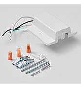 VANoopee H Track Floating Canopy Connector White for Single Circuit H Type Track Rail, H Track Ra...