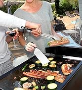 HaSteeL Griddle Accessories Kit of 16, Professional Stainless Steel Griddle Spatula Tools in Stor...