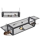 Humane Rat Traps, Large Double Door Traps for Indoor and Outdoor Use, Small Rodent Chipmunk Squir...