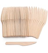 Wood Cutlery [100% Wood Knives] Natural Sustainable Alternative to Plast...