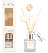 Reed Diffuser Set, 1.7 fl oz Scent Diffuser with Sticks, Jasmine Scent for Bathroom Accessories S...