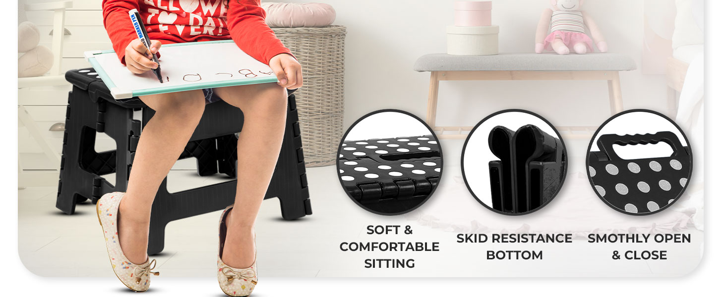 folding footstool foot step stool foldable bathroom stool utopia home folding step stool