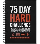 75 Day Hard Challenge Journal for Men or Women with PVC Cover – 75 Hard Challenge Book with Daily...