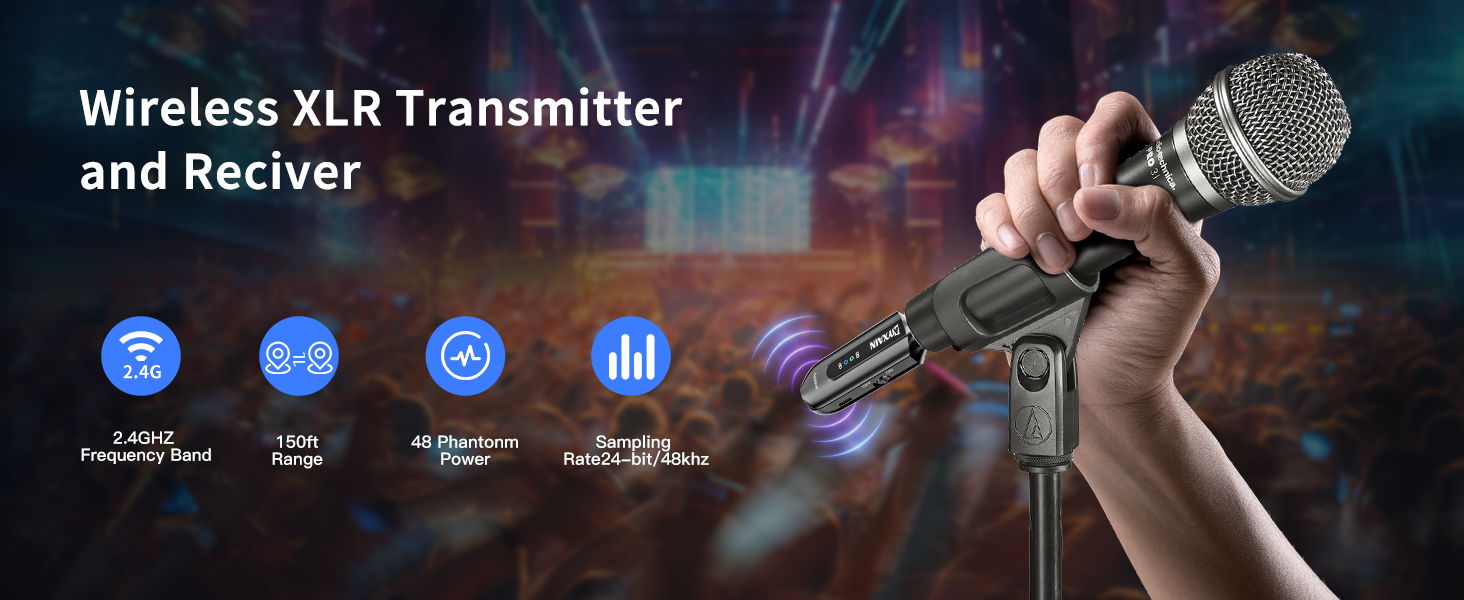 Wireless XLR Tramsmitter and Receiver
