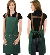 DILLMAN Art Aprons for Men Women Painting Pottery Baking, H Back Straps Waterdrop Kitchen Chef Co...